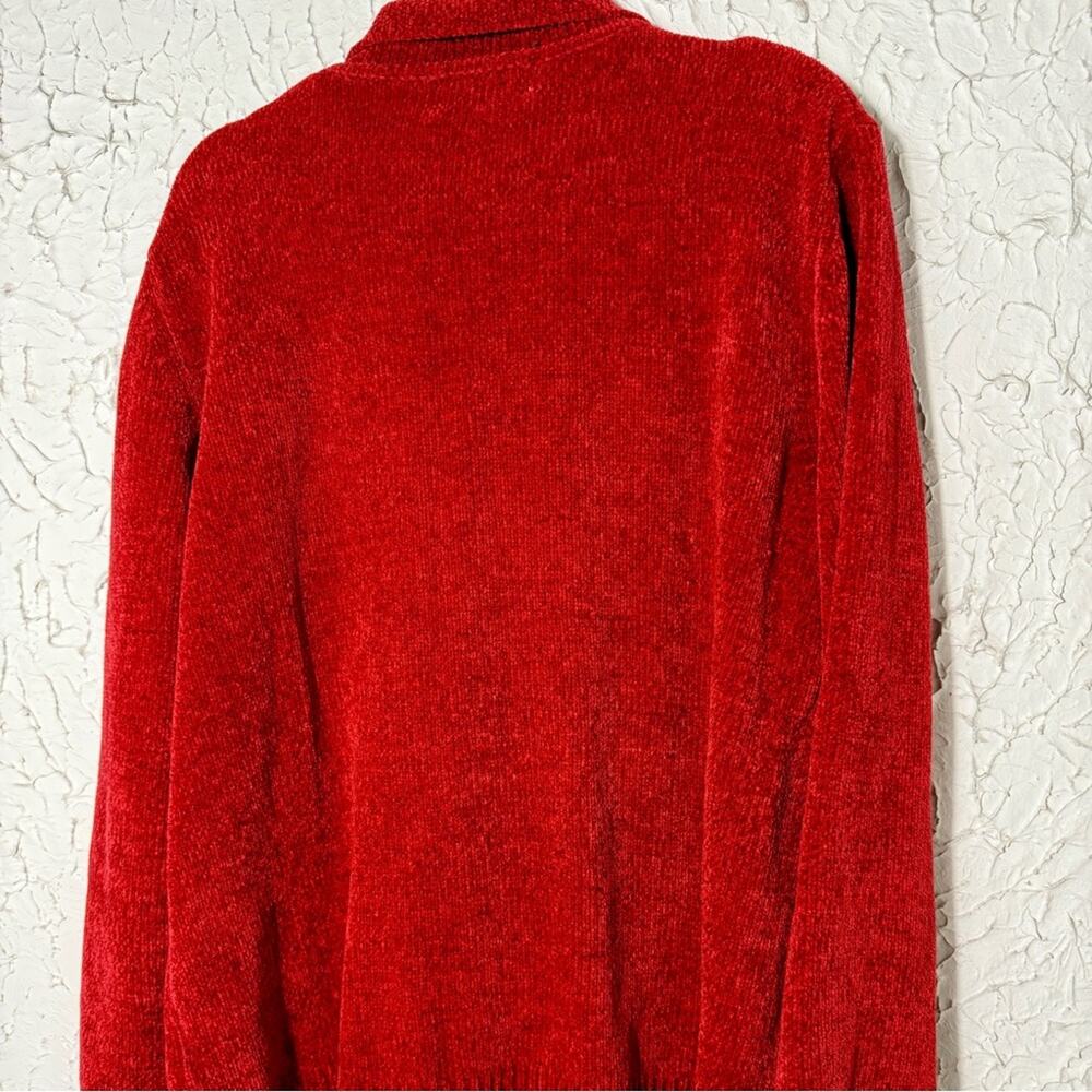 Alfred Dunner Vibrant Red Knit Sweater Grandmacore - Picture 5 of 6